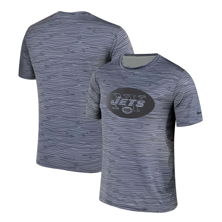 New York Jets Nike Gray Black Striped Logo Performance T-Shirt,We sell and wholesale New York Jets Nike Gray Black Striped Logo Performance T-Shirt on line form chian!